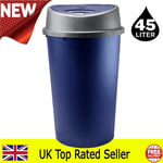 Kitchen bin Touch Top Bin Navy plastic recycling bin press top waste Bin - 45L