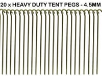 We Search You Save Heavy Duty Galvanised Metal Tent Hooks/Pegs with Curved Top 23cm Pack of 20