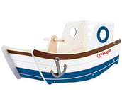 Hape Bateau en Bois à Bascule Bébé & Enfant dès 12 mois - Jeu à bascule Garçon et Fille - Jeu Exterieur & Interieur Cheval à Bascule en Bois - Amusant, Développe l'Équilibre et la Coordination