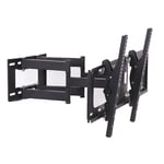 Large Widen Stand Fixed Wall TV Bracket Dual Arm Support Corner Rack 50KG