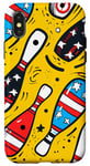 Coque pour iPhone X/XS Jaune Pop Art Imprimé Animal Patriotique Bowling Drapeau Américain