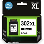 Cartouche 302 XL Noir,Encre 302XL Noir Remplacement pour Cartouche HP 302 Noir,Cartouche Imprimante 302 XL pour Offic3831 5232 4650 4658 5230 DeskJet 3630 3636 3639 Envy 4524 4527