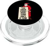 This Santa Comes More Than Once A Year Funny Santa Christmas PopSockets PopGrip for MagSafe