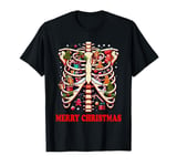 Skeleton Ribcage Merry Christmas X-mas Festive Holiday T-Shirt