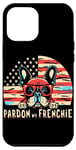 Coque pour iPhone 12 Pro Max Bouledogue français Pardon My Frenchie America Retro Sunset Dog