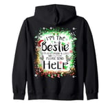 I'm the bestie I'm also drunk and lost Christmas Tie Dye Zip Hoodie