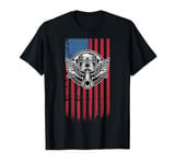 Born For A Purpose, To Ride it. USA American Flag Motorcycle T-Shirt