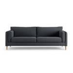 Habitat Newington Fabric 4 Seater Sofa - Charcoal Ash Leg