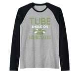 Tube Aholic on the Water River Tubing Raglan Baseball Tee