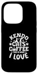 Coque pour iPhone 14 Pro Kendo Cats Coffee This Is What I Love - Kendo japonais