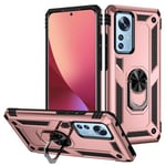 Xiaomi 12 Lite Military Armour Ring Case RoseGold