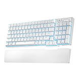 RK ROYAL KLUDGE RK96 Clavier mécanique 90 % Triple Mode BT5.0/2.4G/USB-C Hot Swappable avec repose-main, 96 touches Bluetooth Gaming Keyboard avec logiciel, rétroéclairage bleu, interrupteur bleu