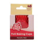 FunCakes Baking Cups Lot de 48 moules à muffins et cupcakes en papier d'aluminium Rouge métallisé Parfait pour cupcakes et muffins