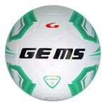 GEMS UN07-0313 Olympique Academy Unisex Ballon de Football récréatif Blanc/Vert Taille 4