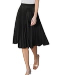 GRACE KARIN Jupe Femme Mi Longue Taille Haute Vintage Jupe Plissée de Cocktail Soirée XL cl2473-1/Noir