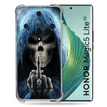 Cokitec Coque Renforcée pour Honor Magic 5 Lite Tete de Mort Doigt