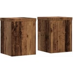 Supports pour plantes 2 pcs vieux bois bois d'ingénierie Vidaxl Old wood