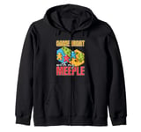 Board Game Lover Tabletop Game Night With My Meeple Zip Hoodie