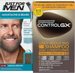 Just For Men Moustache and Beard Medium Brown Dye + Control GX Grey Reducing & -