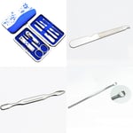 7pcs Blue&white Nail Cuticle Clippers Cleaner Manicure Tool Pedi