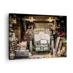 Impression sur Toile 70x50cm Tableaux Image Photo Historique Voiture Garage