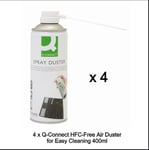 4 x 400ml Compressed Air Duster Cleaner Spray Can Laptop Keyboard Mouse Printer