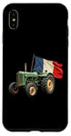 Coque pour iPhone XS Max Tracteur Agricole Vert Drapeau Français Agriculteur Ferme