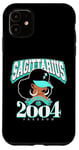 iPhone 11 Sagittarius 2004 Turquoise Birthday Afro Zodiac Queen Case