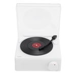 White Record Player Speaker ABS Cute Portable Wireless Turntable NEW