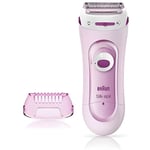 Braun Silk-Épil Lady Rakapparat 5-100 sladdlös elektrisk raktrimmer för kvinnor med 1 rosa tillbehör 4210201003076