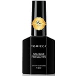 TOMICCA Colle à Faux Ongles Extra Forte 15ml, 4 en 1, Gummy Base Gel et Pose Américaine Capsules, Longue Duré Nail Extend Gel UV/LED Onglerie, en Résine