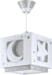 Dalber Lustre Chambre Enfant Moonlight lune et étoiles Gris, lampe suspension enfant, 63232E, E27