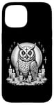 iPhone 15 Sacred Satanic Owl with Candles | Dark Ritual Owl Witchcraft Case