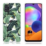 Samsung Deco Galaxy A31 kuoret - Vihreä lehti