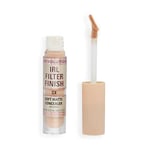 Makeup Revolution IRL Filter Finish Concealer, Medium to Full Coverage, Matte Finish, C4, Light Skin Tones, 6g