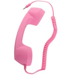 Mobiltelefon Luren USB C Strålskyddad Vintage Telefon Luren med 3.5 Mm Uttag för Smartphone Rosa