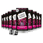 Carte Noire, Espresso Intense, 100 Aluminium Capsules Compatible with Nespresso Original Coffee Machines, with Dried Fruit and Chocolate Notes, 100% Arabica, Intensity 9/10, Zero CO2 Impact, 10 Packs