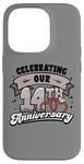 iPhone 14 Pro 14th Wedding Anniversary Celebrating 14 Years Matching Gift Case