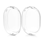 kwmobile Covers Compatible with Apple AirPods Max - 2x Soft TPU Covers for Heaphones - Transparent