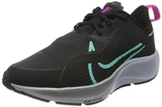 Nike Femme Air Zm Pegasus 37 Shield Running Shoe, Black/Aurora Green-DK Smoke GR, 37.5 EU