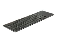 Delock Smart Tv - Tastatur - Med Styreplate - Trådløs - 2.4 Ghz - Tysk - Svart - Løsvekt