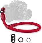 Dragonne Appareil Photo,Dragonne de Poignet pour Appareil Photo Sangle Poignet Appareil Photo pour Sony A6000 A6400 A6700 A7IV Canon eos Nikon Fujifilm-Rouge