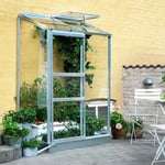 Halls Drivhus Altan Aluminium Herdet Glass 0,9 m² inkl. fundament