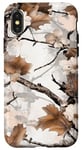 Coque pour iPhone X/XS Blanc minimaliste floral peau de grenouille Ozark Timber Duck Camo