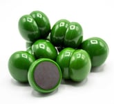 16 x Strong Green Domed Whiteboard Fridge Planning Magnets Marker 32mm Diameter