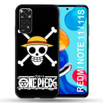 Cokitec Coque pour Xiaomi Redmi Note 11 / 11S Manga One Piece Tete de Mort, Multicolore