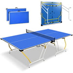 SereneLife Table Tennis Table, Ping Pong Table, Table Tennis- w/ Net, Table Tennis Set, Folding Table Tennis Table, Portable Ping Pong Set for Indoor Outdoor Use, Easy Assemble, Fullsize