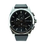 Hugo Boss Men's Watch Black Leather Strap Chronograph Grandmaster 1513881