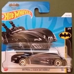 HOT WHEELS 2024, BATMAN & ROBIN BATMOBILE, BLACK, SHORT CARD .