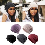 5 delar Slouchy Baggy Beanie Kemo Hat Cap Kaki + Svart + Grå + Vinröd + Lila